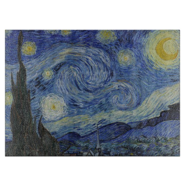 Planche À Découper Nuit étoilée, peinture à l'huile, Vincent Van Gogh (Devant)