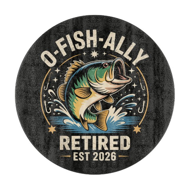 Planche À Découper O-Fish-Ally Retraité Pêcheur 2026 Pêche (Devant)