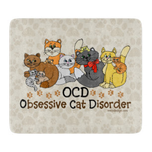 Planche À Découper OCD Obsessionnel Chat Trouble Cuisine