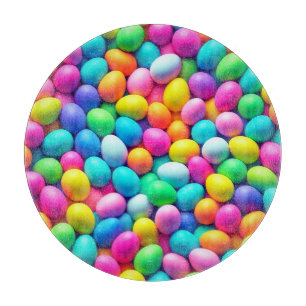 Planche À Découper Oeuf de Pâques aux couleurs vives/Printemps