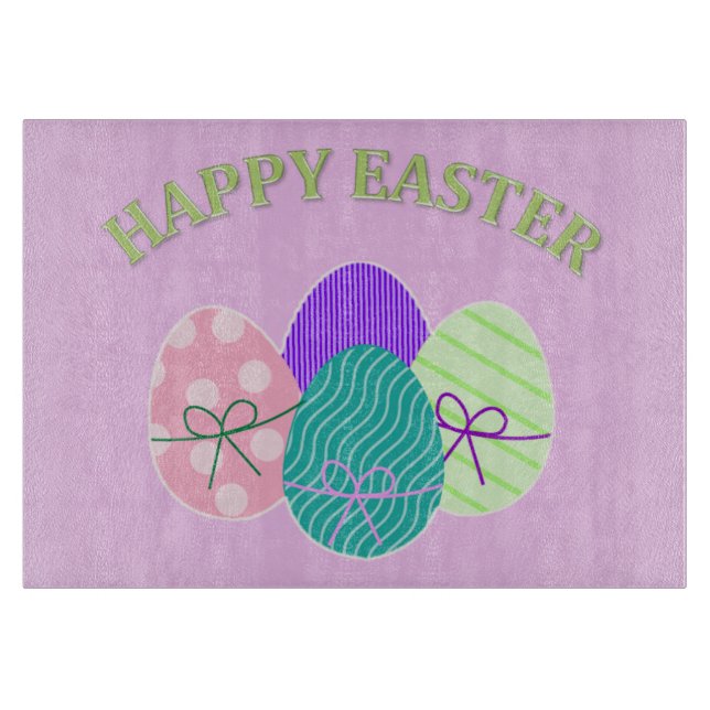 Planche À Découper Oeufs de Pâques Joyeux Pâques (Devant)