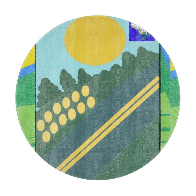 Planche À Découper Œufs drôles traversant la route (Devant)
