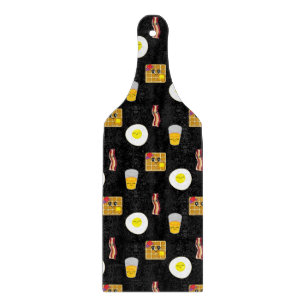 Planche À Découper Oeufs frits, bacon, gaufres et jus d'orange