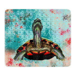 Planche À Découper Oeuvre Abstraite de tortue