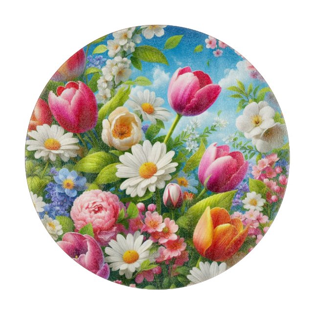 Planche À Découper OEuvre florale/printanière (Devant)