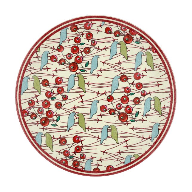 Planche À Découper Office de la charcuterie des oiseaux et des baies  (Devant)