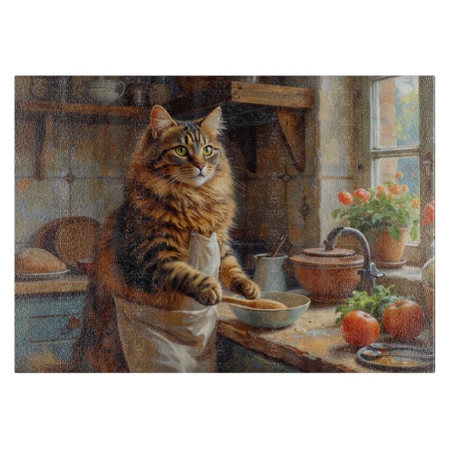 Planche À Découper Oil painting style illustration of a happy Siberia (Devant)