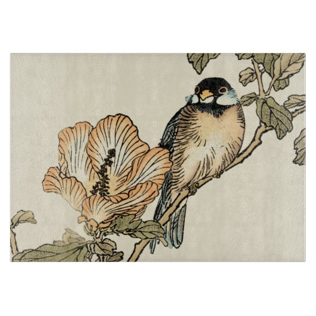 Planche À Découper Oiseau oriental été perché sur la branche (Devant)