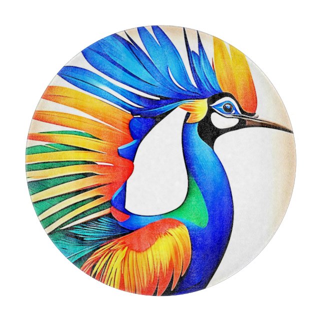 Planche À Découper Oiseau tropical lumineux (Devant)
