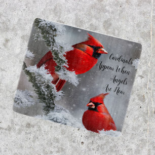 Planche À Découper Oiseaux Cardinaux Rouges Les Anges Sont Près De La