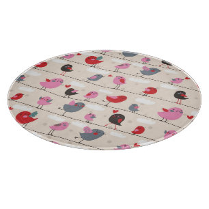 Planche À Découper Oiseaux dans l'amour