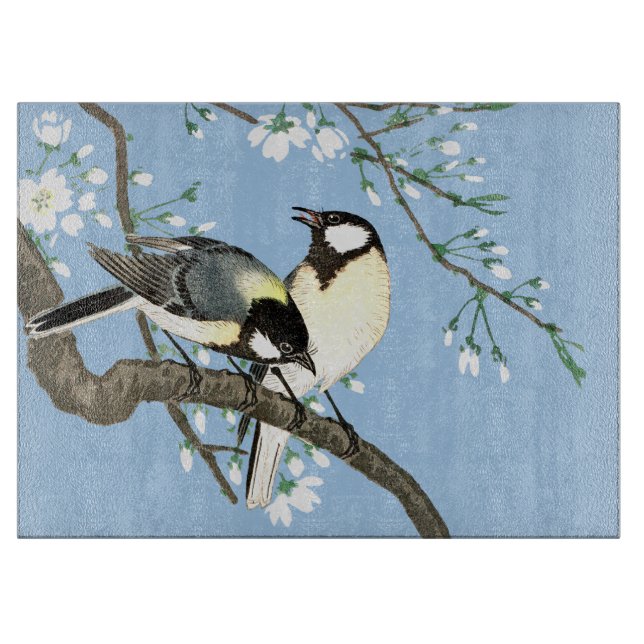 Planche À Découper Oiseaux et fleurs de cerisiers Ohara Koson (Devant)