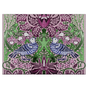 Planche À Découper Oiseaux Fleurs Glands d'Art Populaire William Morr