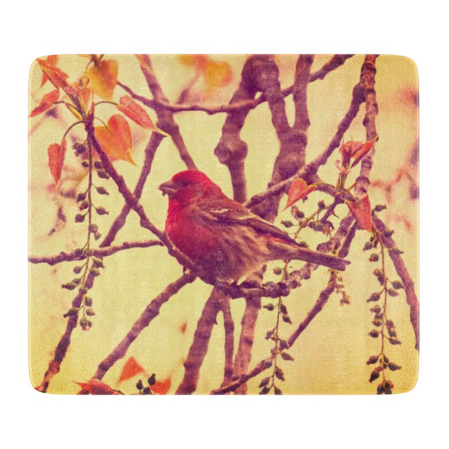 Planche À Découper Oiseaux Nature Oiseau Roselin Pourpré (Devant)
