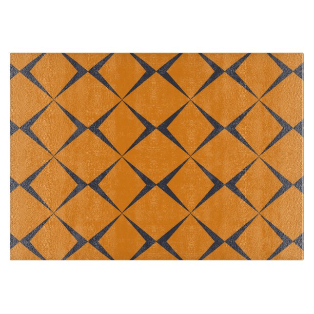 Planche À Découper Orange, cool, simple, tendance, forme de chevrons (Devant)