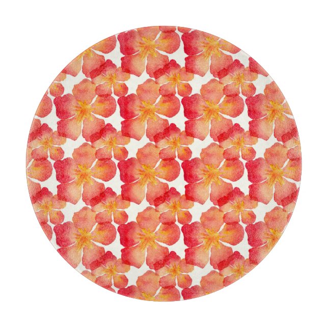 Planche À Découper Orange Oleander motif floral (Devant)
