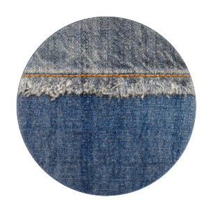 Planche À Découper Orange Stitch, Double Denim Patch.