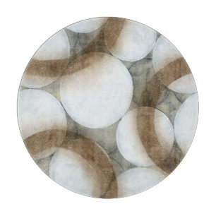 Planche À Découper Orbes blanches et cercles Brown