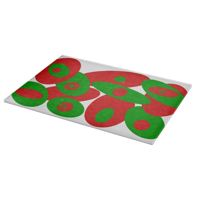 Planche À Découper Orbes rouge, verte et blanche (Coin)