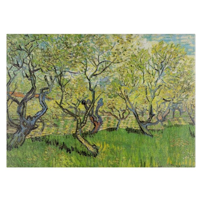 Planche À Découper Orchard à Blossom, Vincent van Gogh. (Devant)