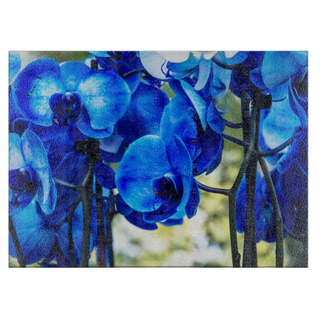Planche À Découper Orchidées bleues (Devant)