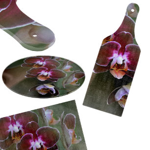 Planche À Découper Orchidées violettes Floral Botanique verre photogr
