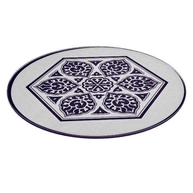 Planche À Découper Oriental bleu turc Rosette Art géométrique (Coin)