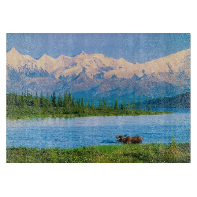 Planche À Découper Orignal dans le lac Wonder (Devant)