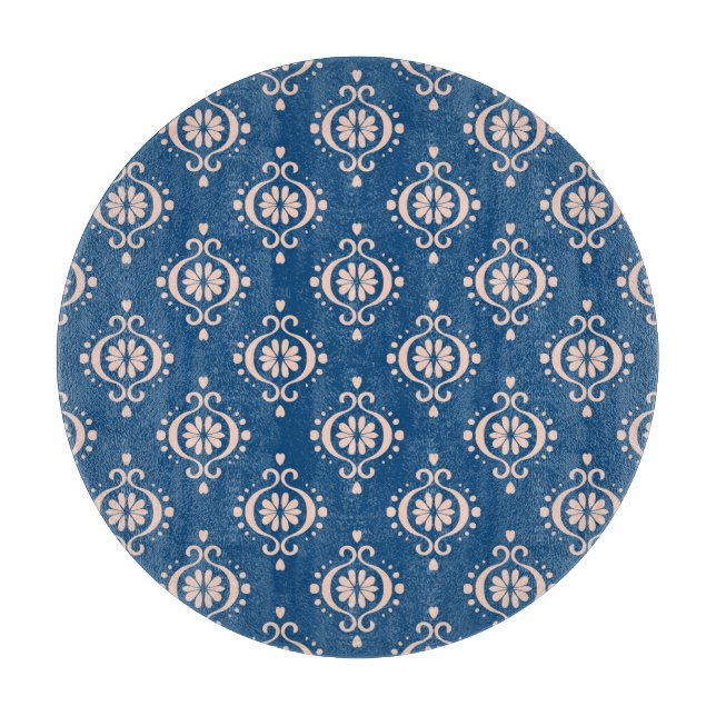 Planche À Découper Ornement damassé Ikat Géométrique (Devant)