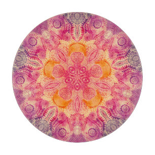 Planche À Découper Ornement de dentelle Mandala : Conception d'aquare
