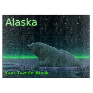 Planche À Découper Ours polaire à bord de glace