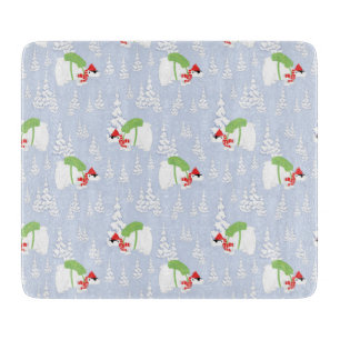 Planche À Découper ours polaire amusant père Noël