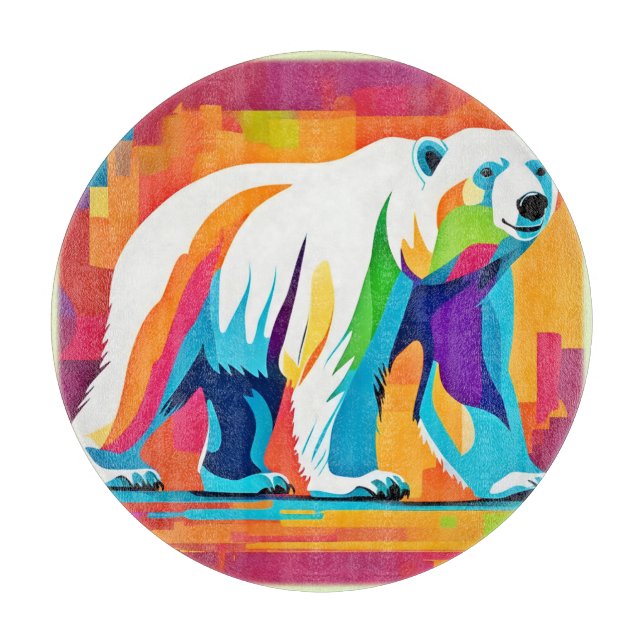 Planche À Découper Ours polaire vibrant (Devant)