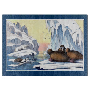 Planche À Découper Ours Polaires, Walrus Et Phoques