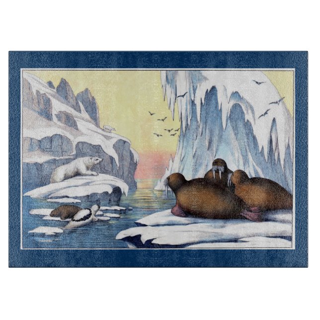 Planche À Découper Ours Polaires, Walrus Et Phoques (Devant)