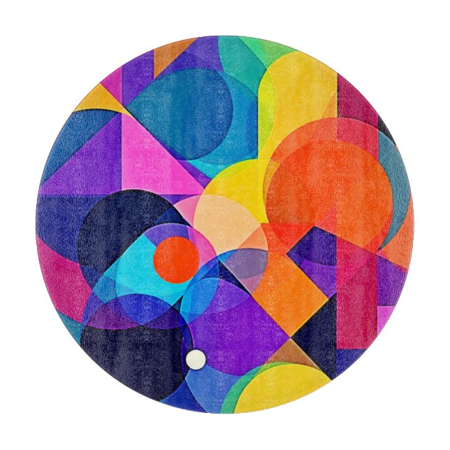 Planche À Découper Overlapping Hues: Abstract Fusion (Devant)