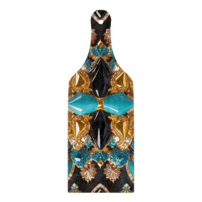 Planche À Découper Pagaie à découper en verre Bahamas Couleurs (Devant)