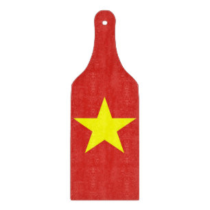 Planche À Découper Pagaie à découper en verre - drapeau du Vietnam