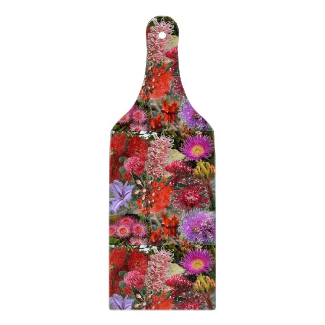 Planche À Découper Pagaie de fleurs sauvages indigènes australiens (Devant)