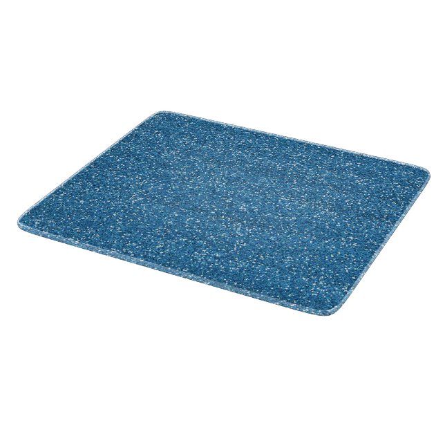 Planche À Découper Pailleté bleu et argenté scintillant (Coin)