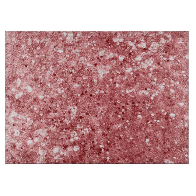Planche À Découper Paillettes roses scintillantes glamour (Devant)