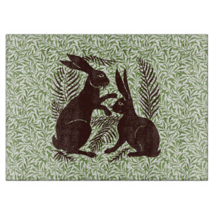 Planche À Découper Paire de lapins Art Nouveau De Morgan et Morris