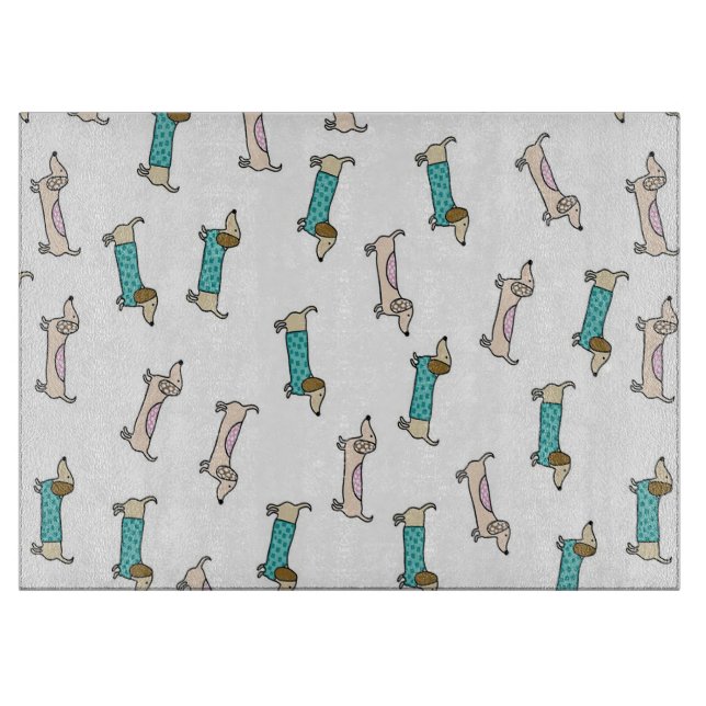 Planche À Découper Paire Mignonne De Dachshunds (Devant)