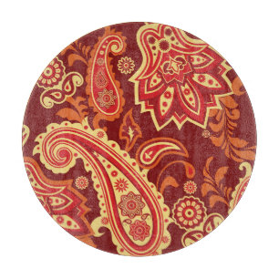Planche À Découper Paisley, fleurs : motif sans couture décorative