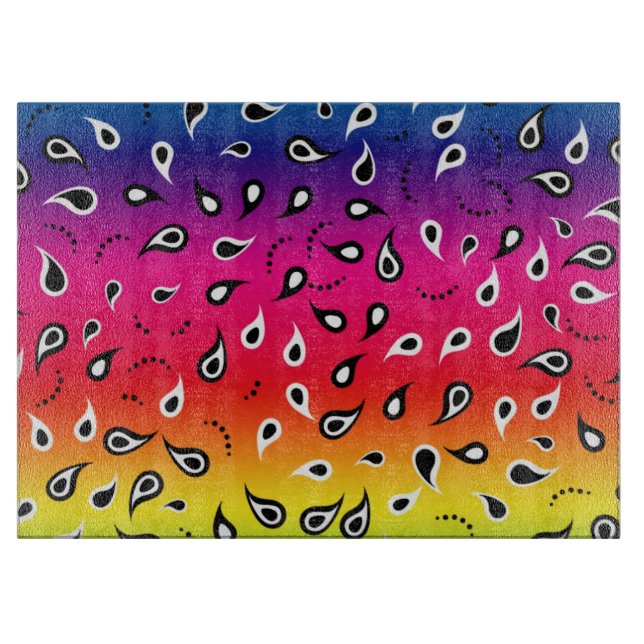 Planche À Découper Paisley Rainbow (Devant)