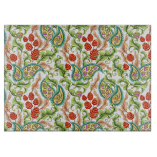 Planche À Découper Paisley Red Raspberries Garden Cutting Board