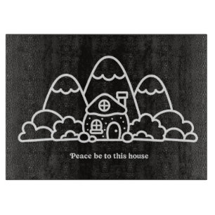 Planche À Découper Paix sur cette maison Cadeaux de pendaison de cr