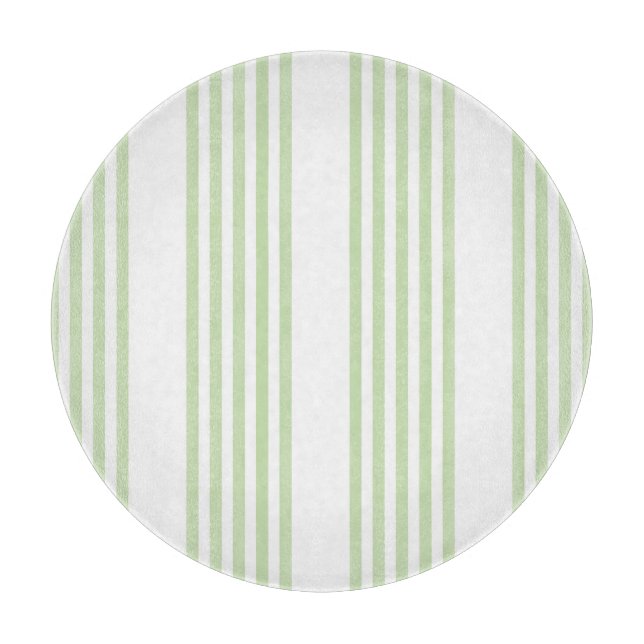 Planche À Découper Pale vert et blanc cinq bandes motif (Devant)