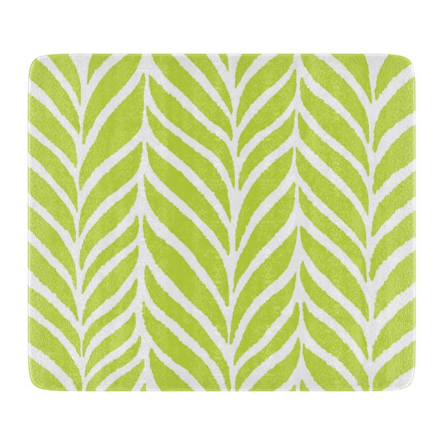 Planche À Découper Palm Feuille Motif Chartreuse Green (Devant)