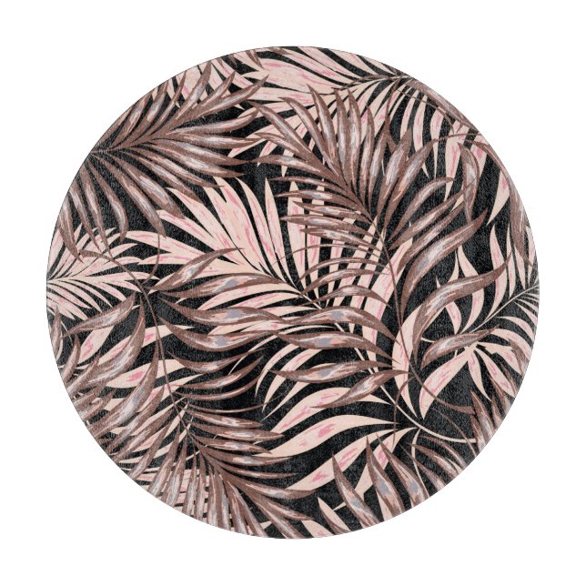 Planche À Découper Palme tropicale : Modèle Floral Jungle. (Devant)